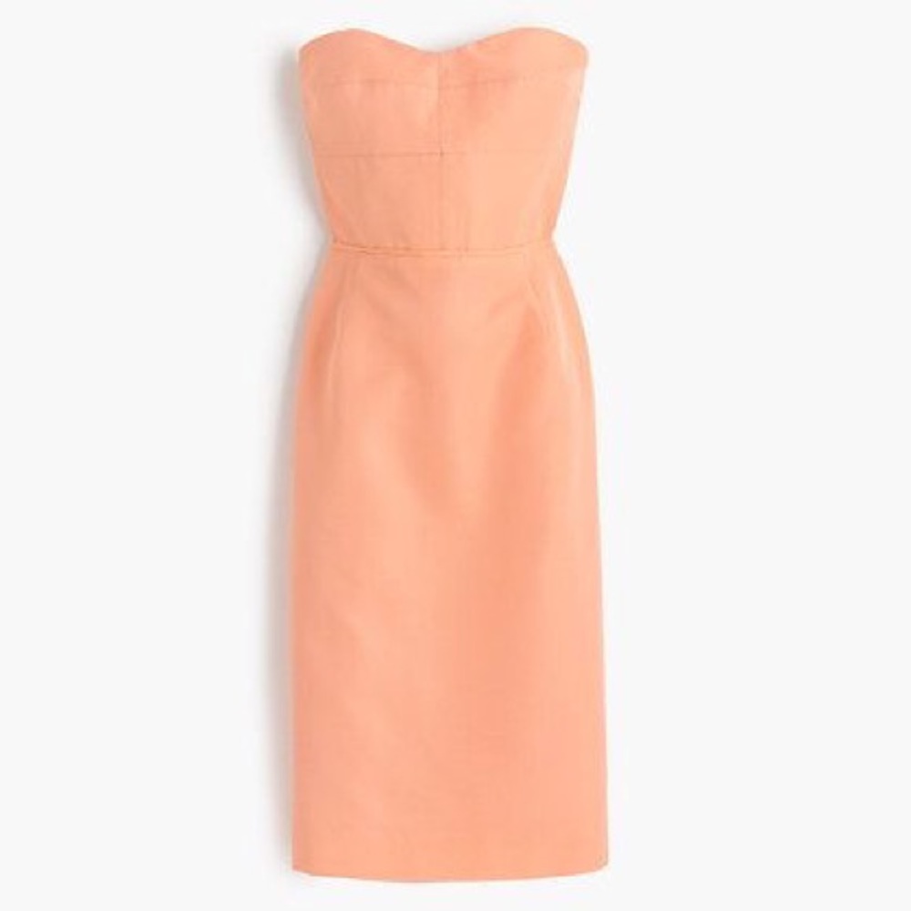 JCrew strapless cocktail dress sz 4 light nectar